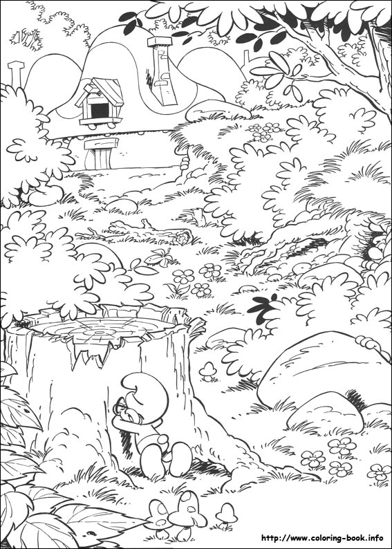 The Smurfs coloring picture